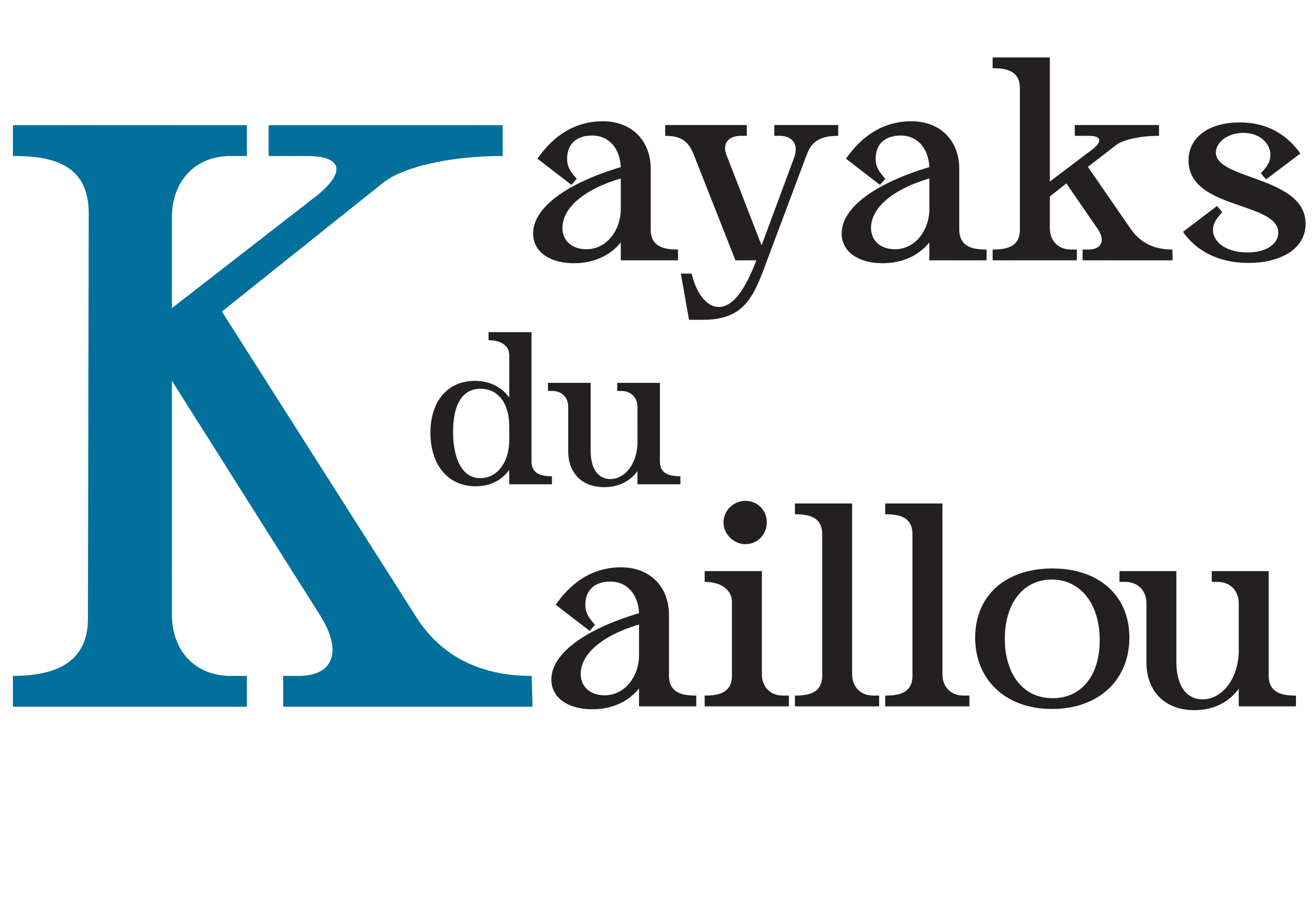 Kayaks du Kaillou Logo Bleu